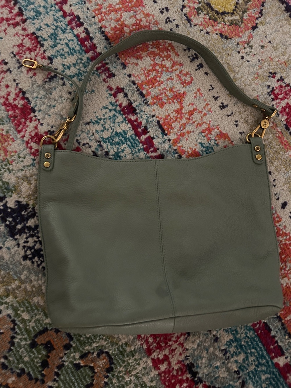 HOBO Sage Green Pebbled Leather Shoulder Hobo - Picture 8 of 8
